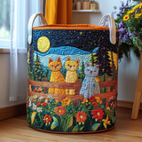 Upholstered Laundry Basket - Lazy Cat