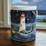 Lined Laundry Hamper - Lighthouse at Dusk