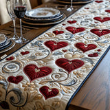 Quilted Tablecloth - Waterfall of Hearts