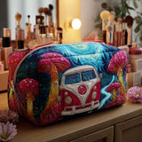 Wietske - Quilted toiletry bag Van and Coloured Mushrooms
