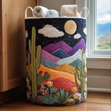 Upholstered Laundry Basket - Dunes by Moonlight