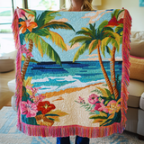 Marieke - Quilted throw Paradise Escape