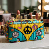 Roos - Quilted Toilet Bag Cheerful Bus of Peace