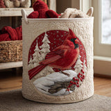 Upholstered Laundry Basket - Cardinal Red