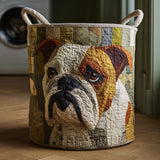 Upholstered Laundry Basket - Rustic Bulldog