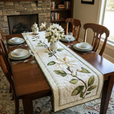 Quilted Tablecloth - Rustic Magnolia Flower