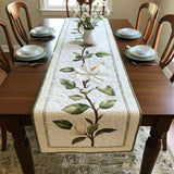 Quilted Tablecloth - Rustic Magnolia Flower