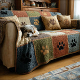 Elin - Quilted sofa cover Leg Rustic