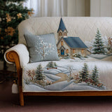 Sara - Quilted Sofa Cover Light Holy of Christmas
