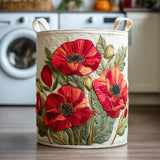 Lined Laundry Hamper - Scarlet Poppy Dream