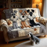 Sandra - Quilted sofa cover Schnauzer