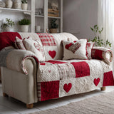 Meike - Quilted sofa cover Heart Seizoens