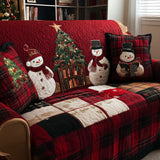 Lynn - Quilted Snowman Couch Cover