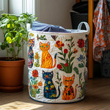 Stoffen wasmand - Katten