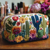 Eline - Quilted Wash Bag Succulents Plants
