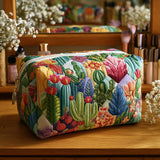 Lotte - Quilted Toiletry Bag Succulent Plants