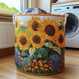 Upholstered Laundry Basket - Sunflowers
