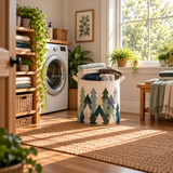Groene Kerstbomen | Gewatteerde wasmand