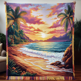 Anna - Quilted throw Tropical Dawn