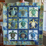 Truus - Quilted Blanket Turtle Tide