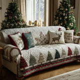 Willemijn - Quilted sofa cover Forest at Dusk