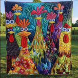 Floor - Quilted Chicken Fantasy Blanket