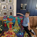Floor - Quilted Chicken Fantasy Blanket