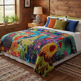 Floor - Quilted Chicken Fantasy Blanket
