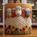 Upholstered Laundry Hamper - Wool Fantasy