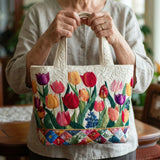 Gewatteerde tas - Tulpen Tuin
