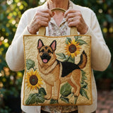 Handgemaakte tas - Duitse Herder Bloemen