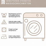 Wasvoorschriften voor gewatteerde strandtas