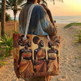 Handgemaakte strandtas | Melanine Koninginnen Stralen